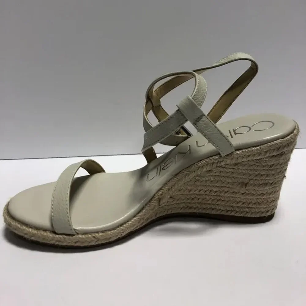 Calvin Klein Women’s Betsy, Strappy Wedge Sandals, Size 7.5 M